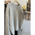Casual Japanese-Korean Style Women's Round-Neck Sweater in Light Gray - Stylish, Comfortable Pullover for Chic Everyday Fashion
