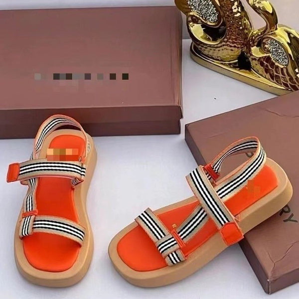 Stylish Women's Open-Toe Sandals with Velcro Strap in Vibrant Colors