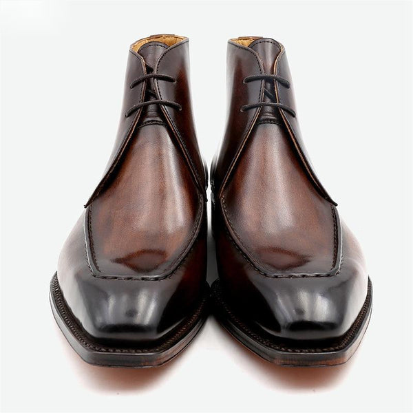 Men's Leather Boots with Cowhide Soles, Full-Grain Leather, and Custom Colors