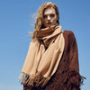 Luxurious Unisex Wool Scarf in Red, Black, Emerald Green & More - High-quality Winter Accessory with Stylish Tassel & Square Design