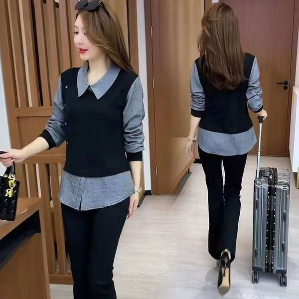 Chic Western-Style Dual-Look Ladies’ Shirts in Various Colors