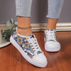 Stylish Student Canvas Shoes - Lace-Up, Versatile Flat Base, Women's Footwear - Vibrant Design Options, Comfortable Casual Wear