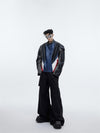 Premium Men's Lace-Up Casual Pants in Black and White | High-Waist Design | Polyester | Trendy and Comfy | Men's Fashion
