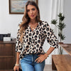 Elegant Leopard Print Long Sleeve Shirt in Poly Blend - Bold leopard print pullover for elegant style. Crafted in premium polyester. Available in S, M, L, XL.