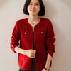 Elegant Cashmere Cardigan: Long Sleeve, Loose Fit, 3D Pattern, Warm Winter Wear, Women's Fashion