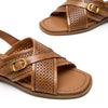 Women's Elegant Cross Strap Flat Sandals in Classic Black - Comfortable Summer Footwear, Low Heel Design - European Style Casual Sandals