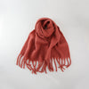 Cashmere-Like Tassel Scarf in Various Solid Colors - Winter Women's Accessory