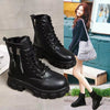 Warm Fleece-Lined Cotton-Padded Boots | Beige or Black | Square Heel | Fall & Winter Footwear with Wool Lining