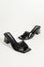Women's Crystal Embellished Thick Heel Slip-on Sandals - Black, Pink, Silver
