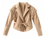 Chic Faux Leather Jacket for Women in Retro Style
