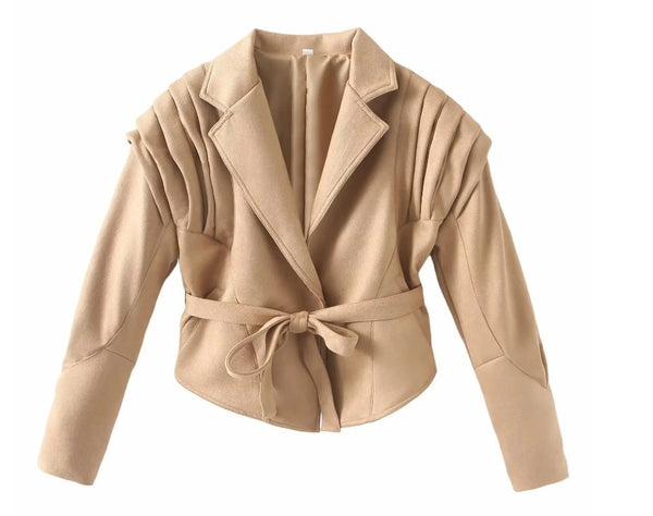 Chic Faux Leather Jacket for Women in Retro Style