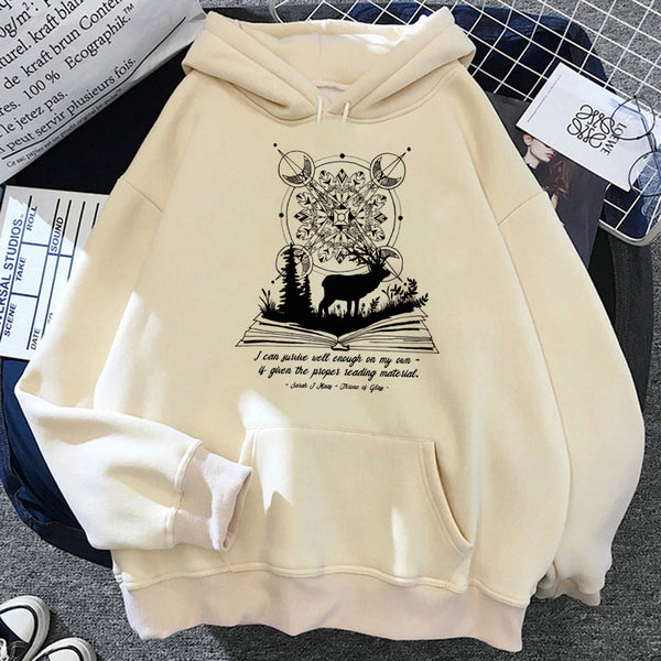 Stylish Aesthetic Women's Hoodie in Japanese Gothic Style, Polyester Fabric, European & American Blend, Gilding Craft - XS-XXL.