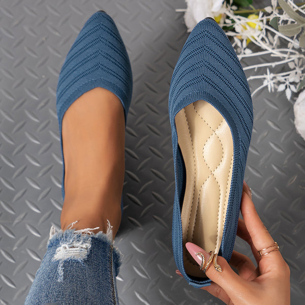 Women's Breathable Flat Pointed Toe Shoes in Black - Versatile and Stylish Footwear for Everyday Comfort