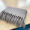 Winter Women's Cashmere-Like Tassel Scarf - Solid Color Variety