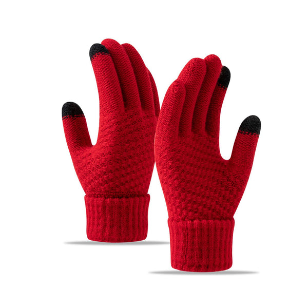 Windproof Fleece-Lined Cycling Gloves for Cold Weather