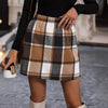 Chic Checkered Skirt in Amber - Urban Style Women's Fashion