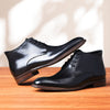 Genuine Leather Business Formal Shoes & Boots in Black & Brown for Men - Stylish Comfort & Durability - Size Range 37-46