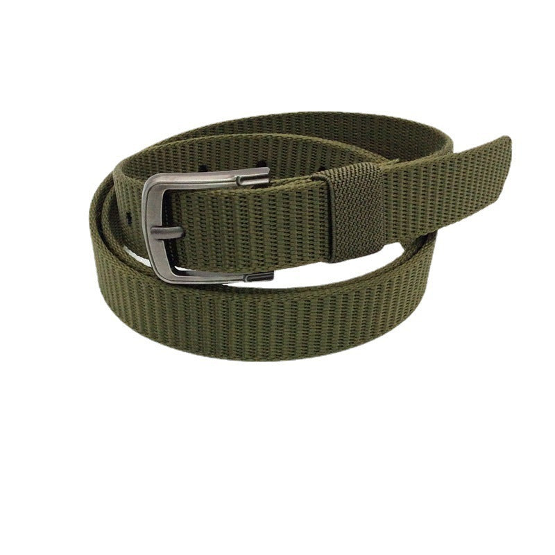 Outdoor Female Nylon Waistband Alloy Pin Buckle Belt