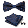 Elegant Floral Bow Tie Set for Men - Premium Polyester Accessories