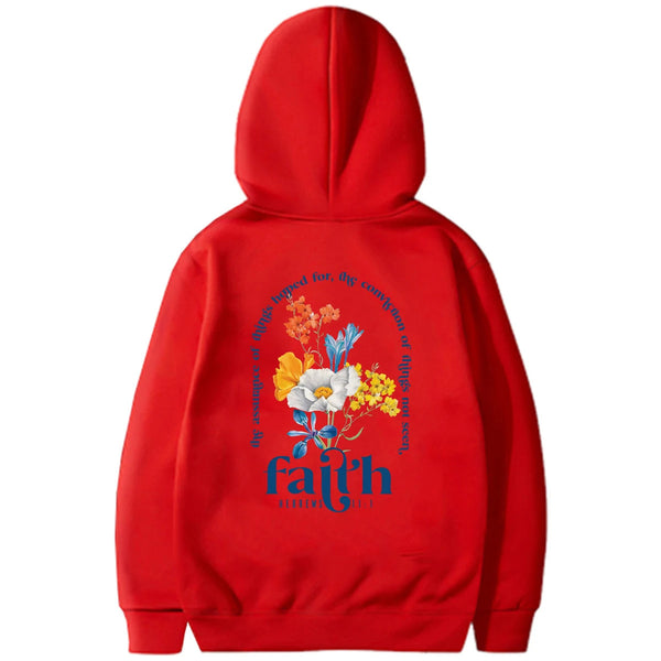 Christian Aesthetic Hoodie with Inspiring Bible Verse Print in Grey