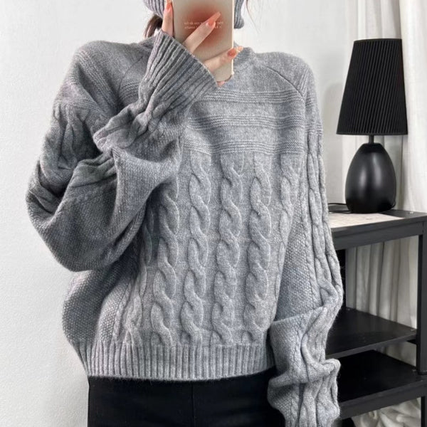 Women's Slimming Knitted Top in Idle Style, Polyester Fabric - Sizes S to 3XL
