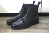 Men's Trendy Martin Leather Boots in Black or Brown - Stylish & Comfortable Cotton and Wool Boots for Men, Durable Rubber Sole - Sizes 38-44