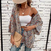 Ethnic Floral Print Bohemian Shirt with Button Detail