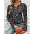Elegant Floral Print Long Sleeve Top in Black - Women's Slim Fit Polyester Fashion with Flower Pattern