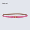 Stylish Women's Double-Ring Genuine Leather Belt