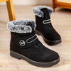Women's Cozy Insulated Snow Boots with Velcro Strap in Red, Black, or Gray - Waterproof, Non-Slip Winter Footwear - Velcro Closure & Warm Lining