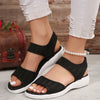 Chic Plus Size Fish Mouth Platform Sandals in versatile colors, breathable mesh, and durable rubber sole - sizes 36-43.