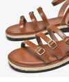 Chic Retro Women's Chunky Heel Sandals in Premium Cowhide - Comfortable & Stylish with Rubber Sole - Sizes 35-40 - Elegant Footwear