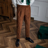 Men's High Waist Corduroy Casual Pants in Milky White, Brown, or Sapphire Blue - Straight-Leg Style for Youth Fashion - Asian Sizes - Available in 3 Colors