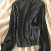 Chic Patchwork Knitted Cardigan in Retro Elegance Style, Gray and Black Lightweight Sweater - Women's Fashion