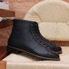 Stylish Men's Martin Boots - Height Boost, Leather, Black, High-Top