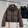 Chic Slimming Hooded Down Coat in Milky White - Women's Winter Outerwear with White Duck Down Filling