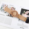 Chic Women's Cotton & Linen Weaved Belt - Eco-Friendly Rustic Fashion Accessory