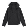 Unisex Diagonal Zipper Hooded Coat in Black and Apricot - Stylish & Warm Fashion Outerwear