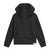 Unisex Diagonal Zipper Hooded Coat in Black and Apricot - Stylish & Warm Fashion Outerwear