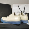 Stylish Men's Beige Lace-Up Shoes with Transparent Sole, Premium Leather - Sizes 38-48