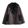 Stylish Retro-Inspired Padded Jacket in Dark Brown - Women's Winter Outerwear