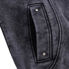 Men's Distressed Hooded Sweater, Grey Fleece-Lined Pullover - Street Style Winter Wear for Men