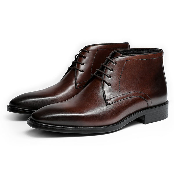 Men's Leather Martin Boots for Fall & Winter, Business Style, Casual & Durable, Black & Brown Options, Stylish Men's Footwear.
