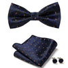 Elegant Floral Bow Tie Set - Premium Polyester Accessories for Men's Formal Wear