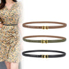 Stylish Women's Genuine Leather Belt with Double Ring Buckle