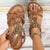 Women's Rhinestone Flower Detail Flat Sandals in Various Sizes and Colors