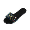 Glamorous Sequined Flat Slippers for Women, Casual and Comfortable Beach Footwear