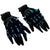Unisex Glow-in-the-Dark Mechanical Knight Gloves in Blue and Red - Unique luminous fingertips, one size fits most. Ideal for cosplay and themed parties.