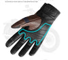Vintage Men's Leather Perforated Motorcycle Gloves, Black or Brown, Sizes M-2XL. Classic, comfortable, and durable for all riders.