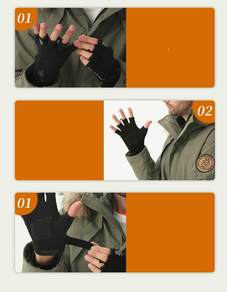 Half Finger Gloves Charging And Heating